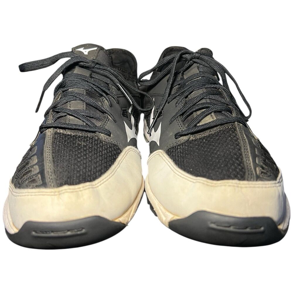 Mizuno Black White Player Trainer 2 Turf Baseball Mens Shoe Size 12, 320549-9000